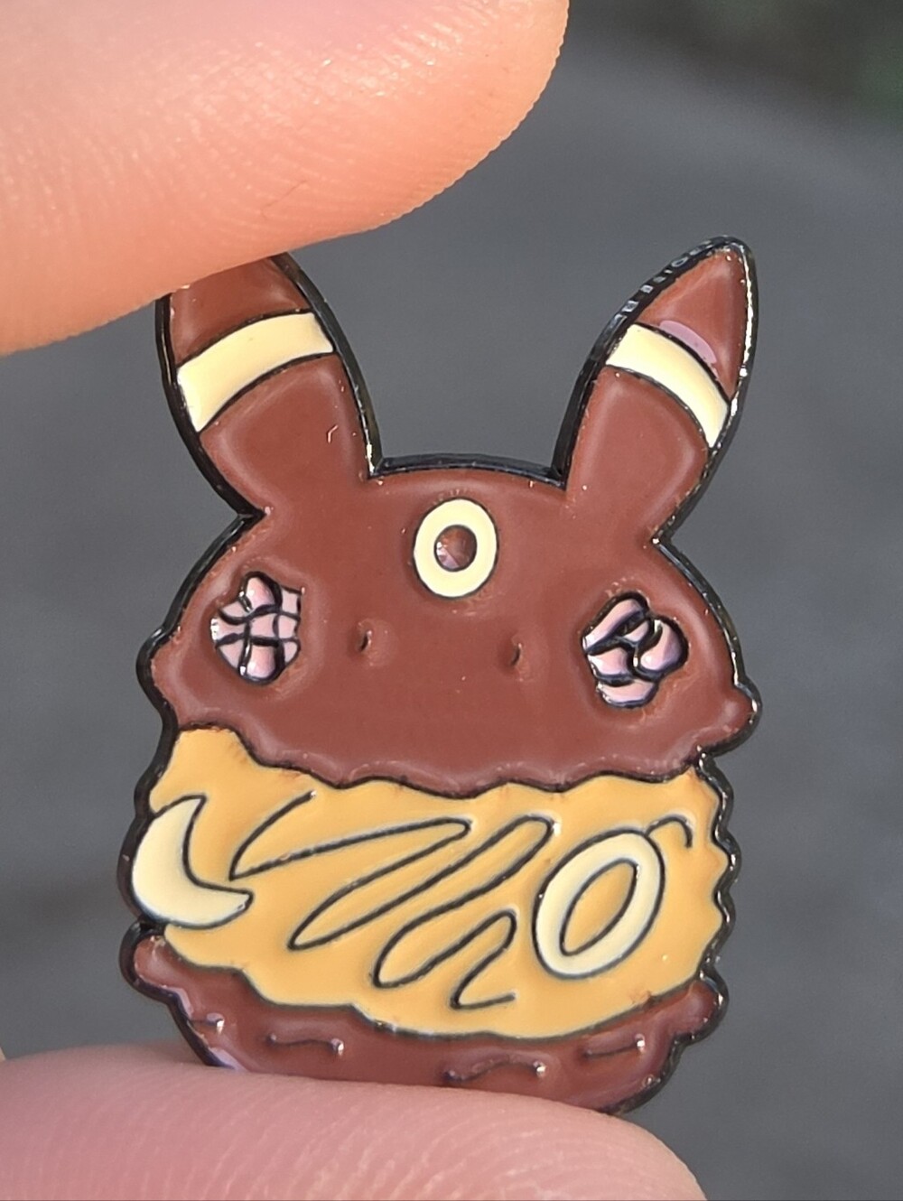 Brown and Cream Small Pets Enamel Pin - Cute Bunny Design